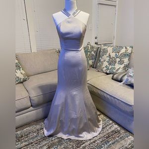 Sliver backless dress